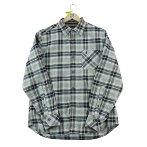 Chemise classiques homme manches longues gris Vintage Motif a carreaux