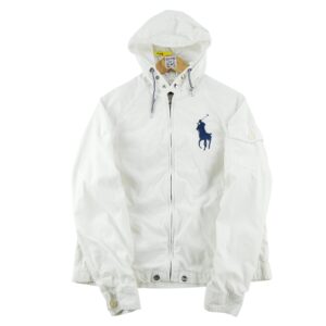 Coupe vent femme manches longues blanc Polo Ralph Lauren Col Rond