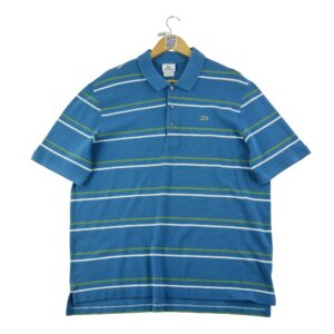 Polo manches courtes homme bleu clair Lacoste Motif a rayures Col Polo