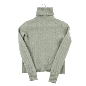 Pull femme manches longues gris Polo Ralph Lauren Col Roule