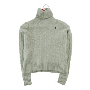 Pull femme manches longues gris Polo Ralph Lauren Col Roule