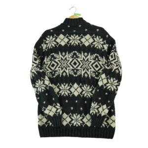 Pull femme manches longues noir Lauren Ralph Lauren Motif a motifs Col Montant