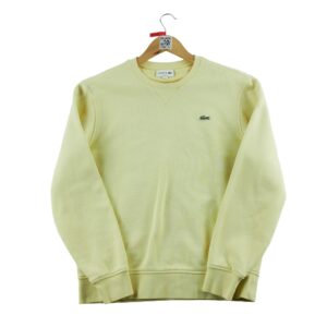 Pull homme manches longues jaune Lacoste Col Rond