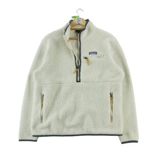 Pull polaires homme manches longues beige Patagonia Col Montant