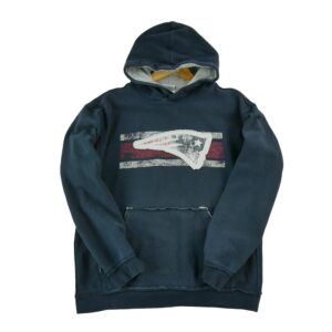Sweat a capuche enfant manches longues marine NFL Col Rond