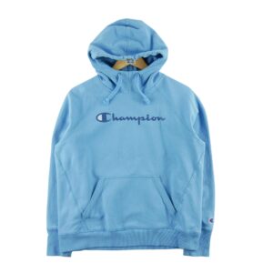 Sweat a capuche femme manches longues bleu clair Champion Col Montant