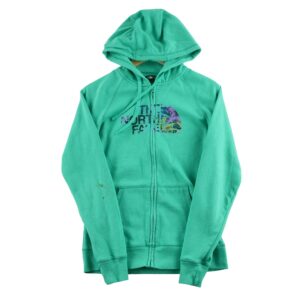 Sweat a capuche femme manches longues vert The North Face Motif imprime Col Rond