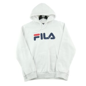 Sweat a capuche homme manches longues blanc Fila Col Rond