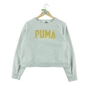 Sweat femme manches longues gris Puma Motif chine Col Rond