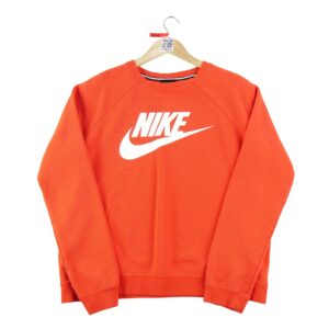 Sweat femme manches longues orange Nike Col Rond