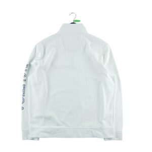 Sweat homme manches longues blanc Vintage Col Montant