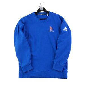 Sweat homme manches longues bleu Adidas Col Rond