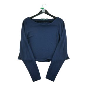 T shirt manches longues femme marine Lauren Ralph Lauren Col Rond