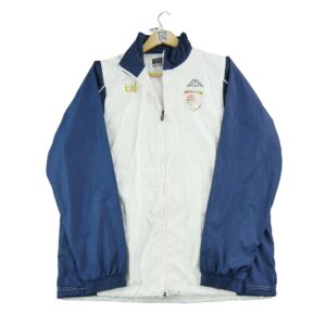 Veste de survetements homme manches longues blanc Kappa Col Montant