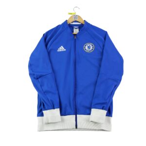 Veste de survetements homme manches longues bleu Adidas Col Montant Equipe Chelsea