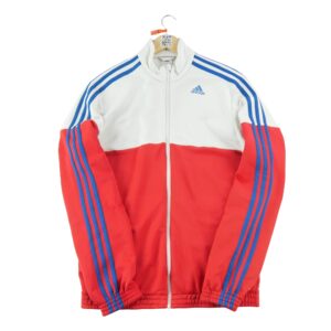 Veste de survetements homme manches longues rouge Adidas Col Montant