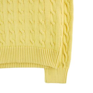 Pull Femme Cable Knit Jaune