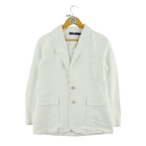 Blazer femme manches longues blanc Polo Ralph Lauren Col Revert