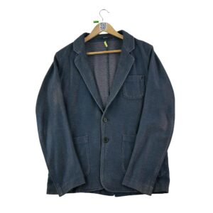 Blazer femme manches longues marine Vintage Col Revert