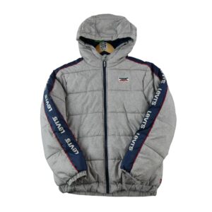 Doudoune enfant manches longues gris Levi Strauss Col Montant