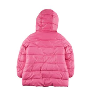 Doudoune enfant manches longues rose Vintage Col Montant