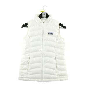 Doudoune enfant sans manches blanc Patagonia Col Montant