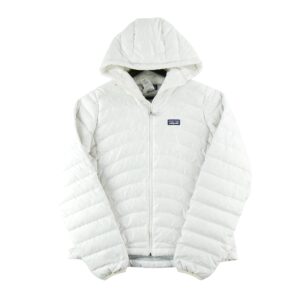 Doudoune femme manches longues blanc Patagonia Col Montant