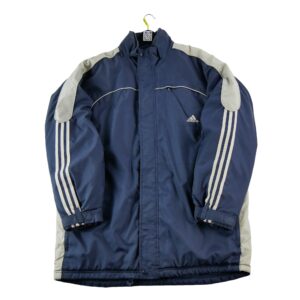 Doudoune homme manches longues marine Adidas Col Montant