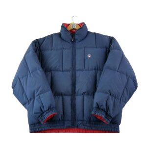 Doudoune homme manches longues marine Fila Col Montant