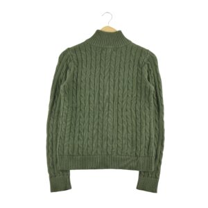 Gilet femme manches longues kaki Lauren Ralph Lauren Col Montant