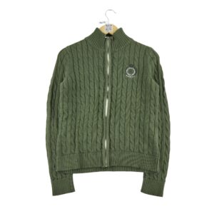 Gilet femme manches longues kaki Lauren Ralph Lauren Col Montant