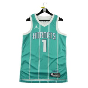 Maillot sans manches homme bleu clair Nike Equipe Hornets de Charlotte