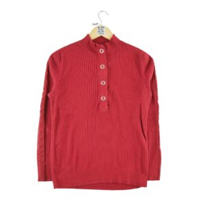 Pull femme manches longues rouge Lauren Ralph Lauren Col Montant
