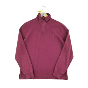 Pull homme manches longues bordeaux Polo Ralph Lauren Col Montant