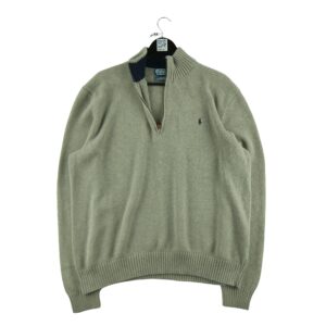 Pull homme manches longues gris Polo Ralph Lauren Motif chine Col Montant