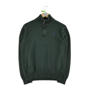 Pull homme manches longues noir Polo Ralph Lauren Col Montant