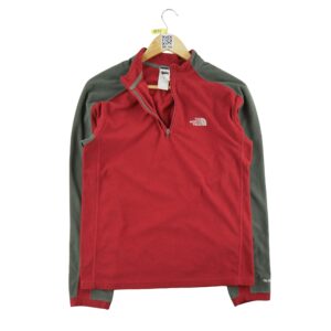 Pull polaires homme manches longues rouge The North Face Col Montant