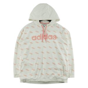 Sweat a capuche femme manches longues blanc Adidas Col Rond