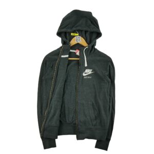 Sweat a capuche femme manches longues gris Nike Motif chine Col Montant