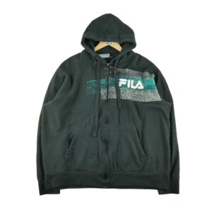 Sweat a capuche homme manches longues noir Fila Col Rond