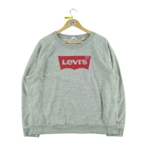 Sweat femme manches longues gris Levi Strauss Motif chine Col Rond