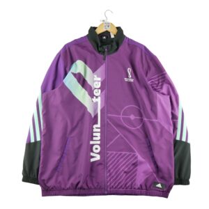 Veste de survetements homme manches longues violet Adidas Col Montant
