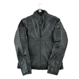 Veste en cuir homme manches longues noir G Star Col Montant