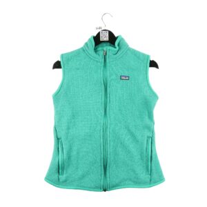 Veste polaires femme sans manches turquoise Patagonia Motif chine Col Montant