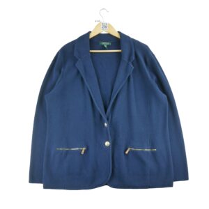 Blazer femme manches longues marine Lauren Ralph Lauren