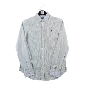 Chemise classiques femme manches longues marine Polo Ralph Lauren Motif a rayures