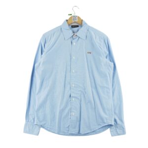 Chemise classiques homme manches longues bleu clair Vintage Motif a rayures
