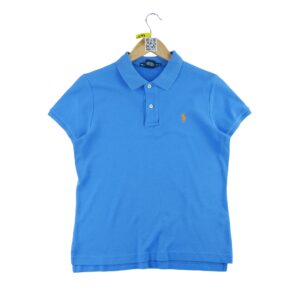 Polo manches courtes femme bleu clair Polo Ralph Lauren Col Polo