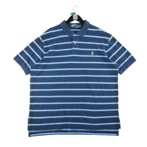 Polo manches courtes homme marine Polo Ralph Lauren Motif a rayures Col Polo