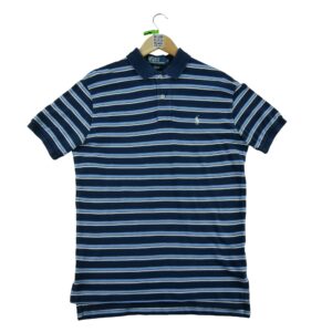 Polo manches courtes homme marine Polo Ralph Lauren Motif a rayures Col Polo